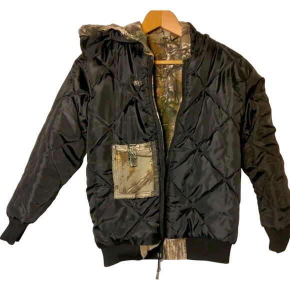CE Schmidt Workwear Kids Medium RealtTree Camo Jacket Hunting Quilted Hunt - Picture 4 of 13